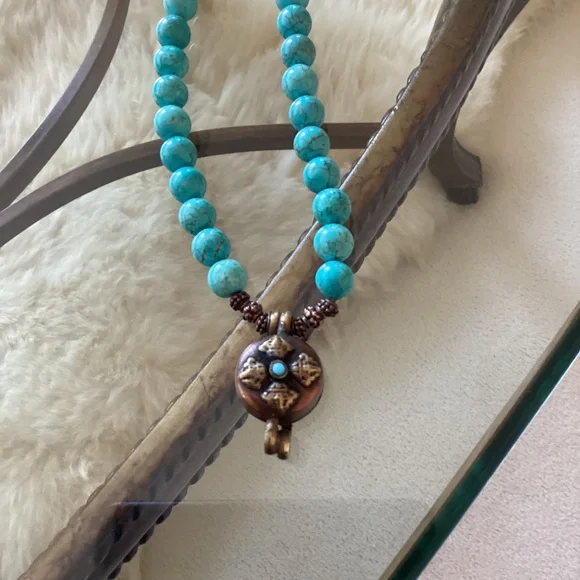 Turquoise with Locket Necklace